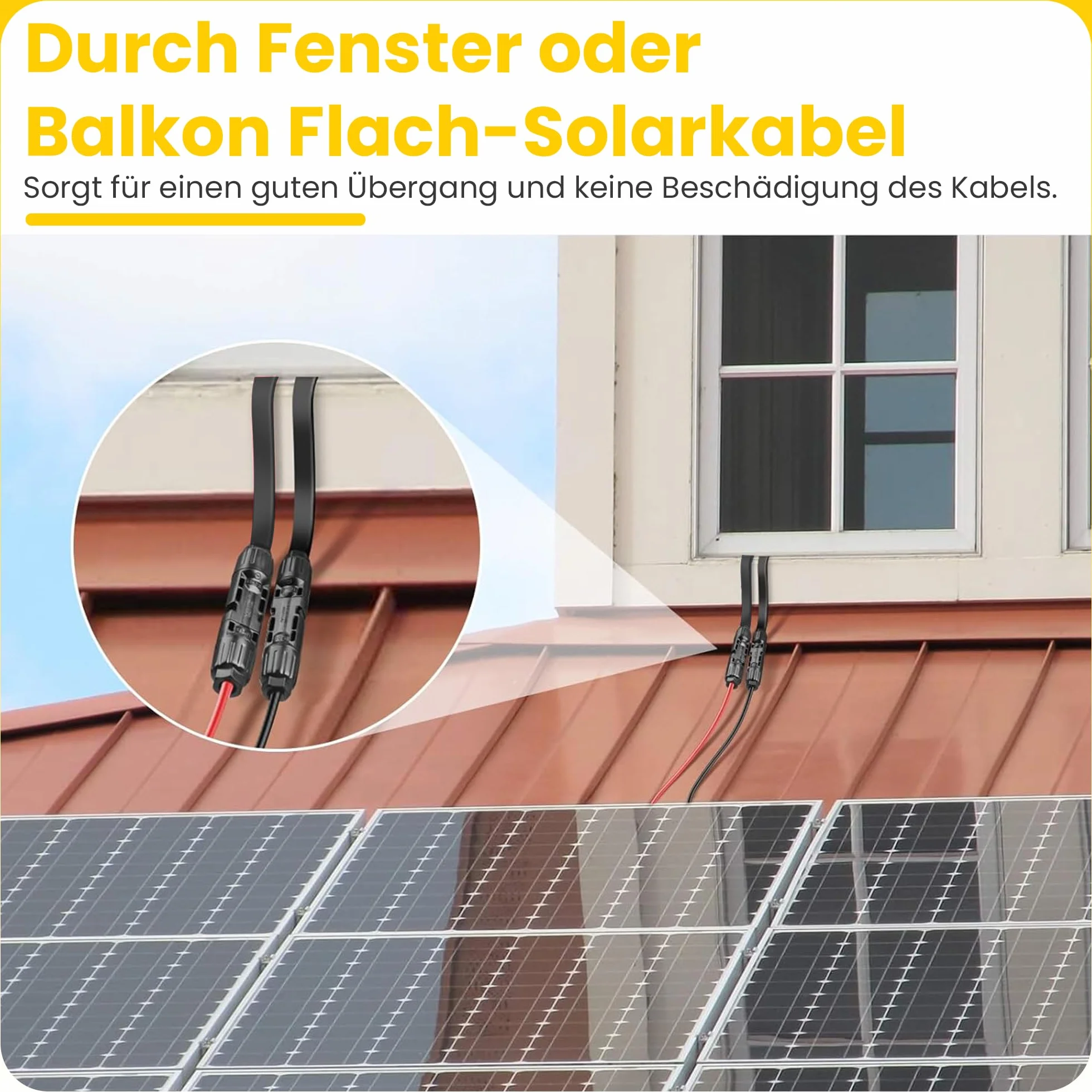 Offgridtec Płaski kabel PV-do-PV 4 mm², super płaski kabel solarny z wysokiej jakości wtyczkami, połączenie Plug & Play 40 A do modułów solarnych, stacji zasilających i falowników (1,5 m)