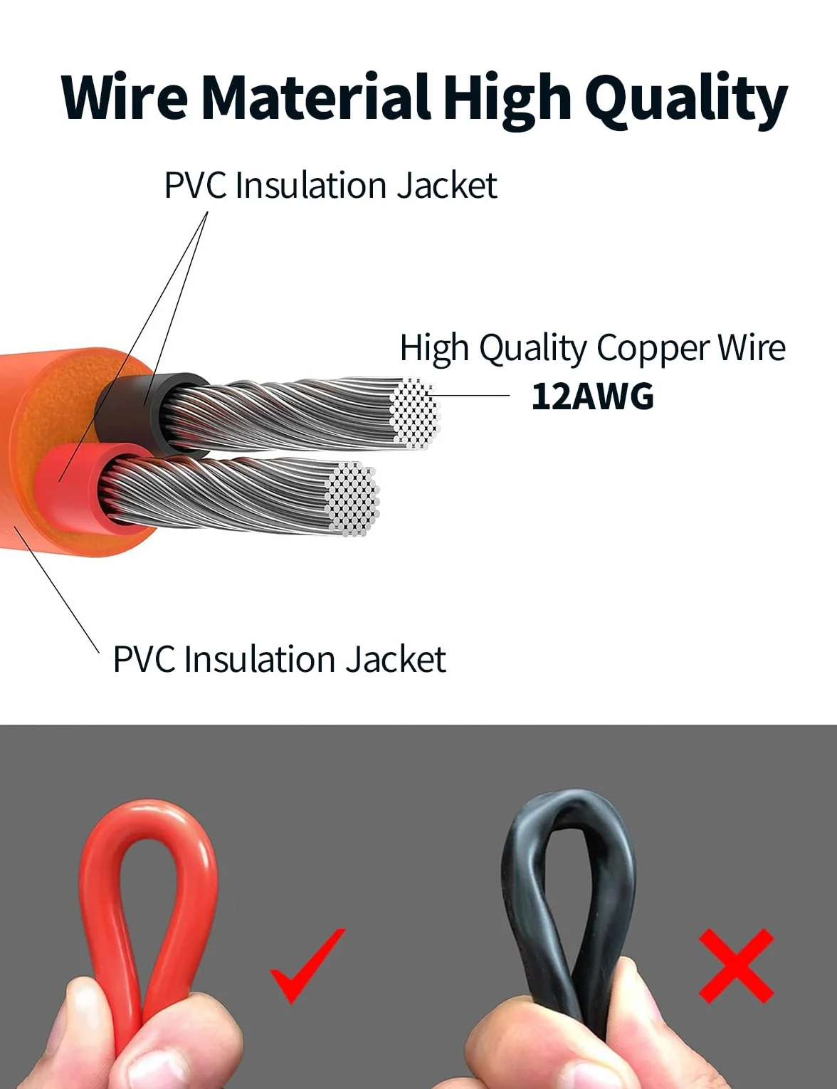 Kabel do ładowania solarnego 3 m, wtyczka solarna na wtyk XT60, adapter do panelu słonecznego, kabel do ładowania do stacji Bluetti Ecoflow Power Stations, EF DELTA 2, River Pro MAX, 12AWG 4 mm², 3
