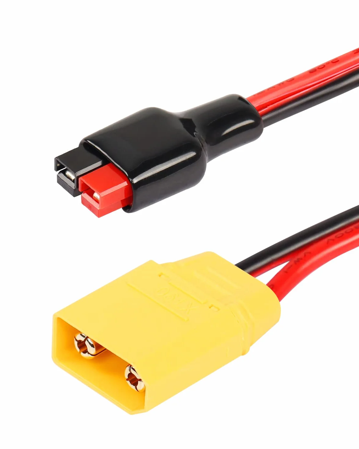 CERRXIAN 3,2FT 12AWG XT90 złącze męskie do panelu słonecznego 30A kabel przedłużający do roweru elektrycznego, panelu słonecznego do przenośnego generatora (XT90-M)