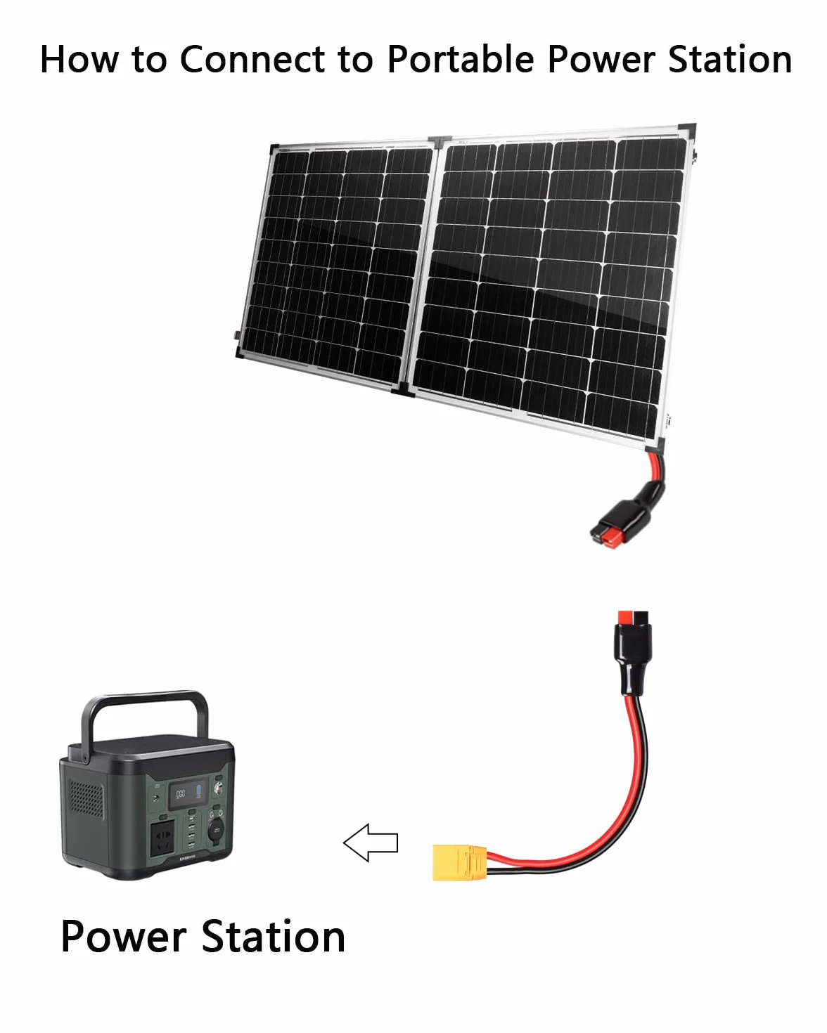 CERRXIAN 3,2FT 12AWG XT90 złącze męskie do panelu słonecznego 30A kabel przedłużający do roweru elektrycznego, panelu słonecznego do przenośnego generatora (XT90-M)