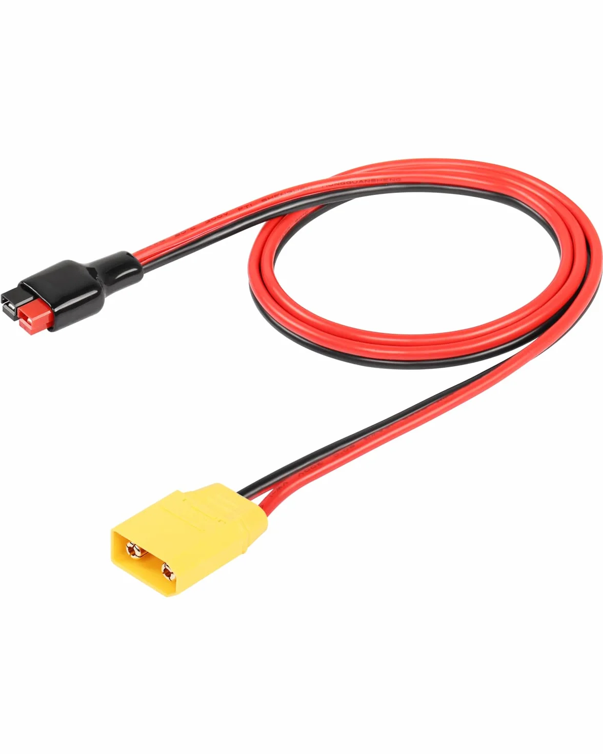 CERRXIAN 3,2FT 12AWG XT90 złącze męskie do panelu słonecznego 30A kabel przedłużający do roweru elektrycznego, panelu słonecznego do przenośnego generatora (XT90-M)