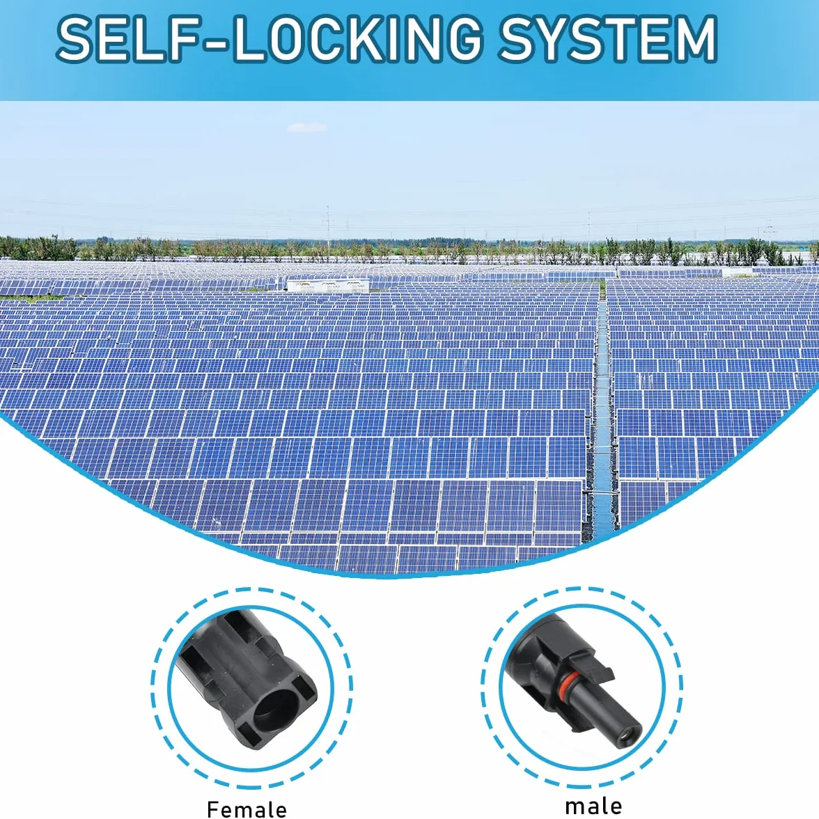 2 pary kabli solarnych, rozdzielacz Y, kabel do paneli słonecznych MMF+FFM do równoległego przyłącza fotowoltaicznego, wtyczka do paneli słonecznych, przyłącze solarne, adapter równoległy do